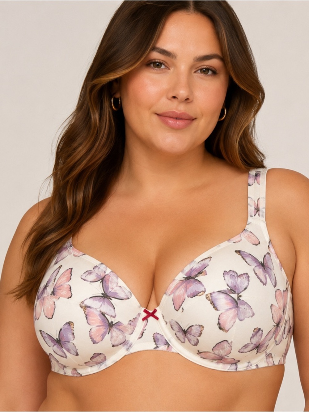 NWT Cacique Butterfly Bra & Hipster Panty Set 42DD 18/20 Full Coverage